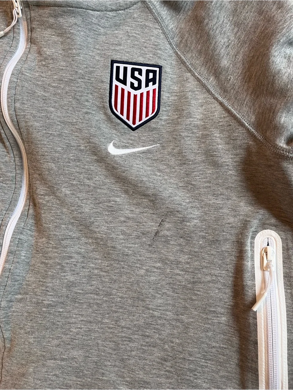 Nike USA Soccer Tech Fleece Full-Zip Hoodie Jacket - Size Small